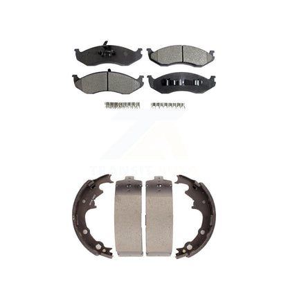 [Avant + Arrière] Kit de plaquette (semi-métallique) de frein pour Jeep Wrangler Cherokee Comanche Wagoneer KFN-100074