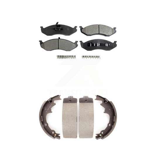 [Avant + Arrière] Kit de plaquette (semi-métallique) de frein pour Jeep Wrangler Cherokee TJ KFN-100075