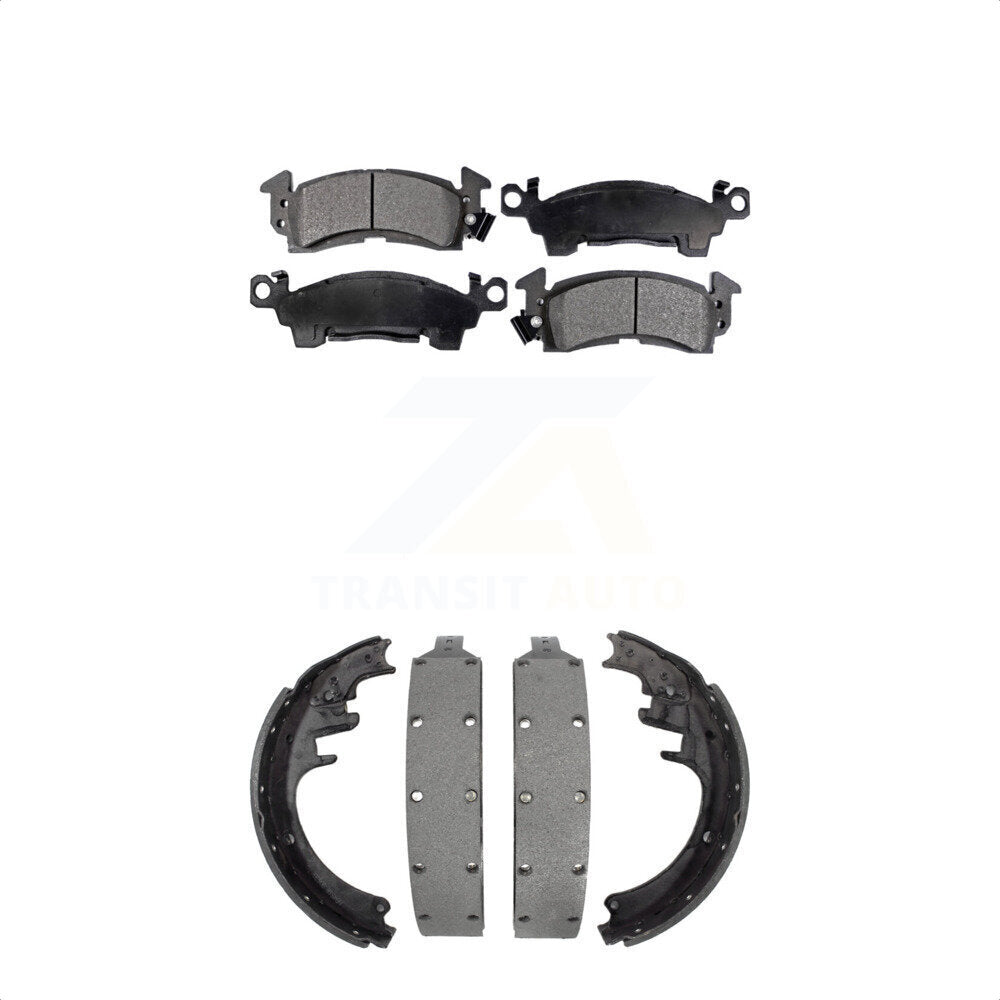 [Avant + Arrière] Kit de plaquette (semi-métallique) de frein pour Chevrolet GMC C20 K2500 C2500 V20 R20 G3500 V2500 R2500 Suburban P2500 KFN-100084 par Transit Auto