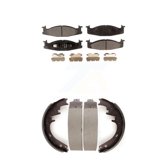 [Avant + Arrière] Kit de plaquette (semi-métallique) de frein pour 1994-1996 Ford F-150 Bronco E-150 Econoline Club Wagon KFN-100100