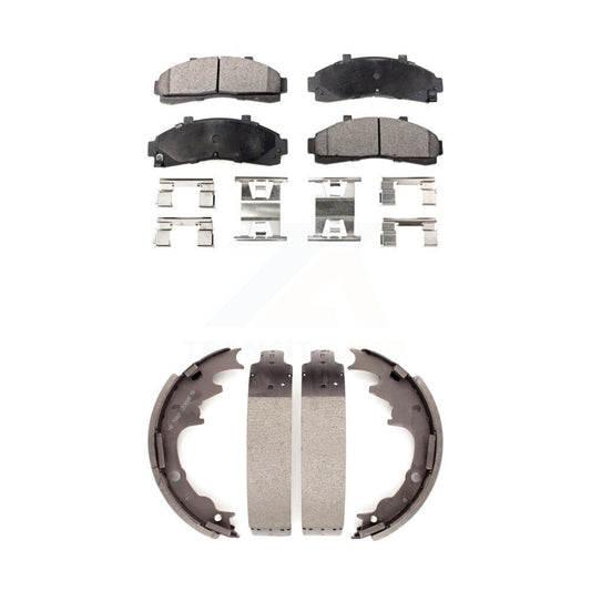 [Avant + Arrière] Kit de plaquette (semi-métallique) de frein pour Ford Ranger Mazda B3000 B2300 B2500 B4000 avec 9" Diameter KFN-100108