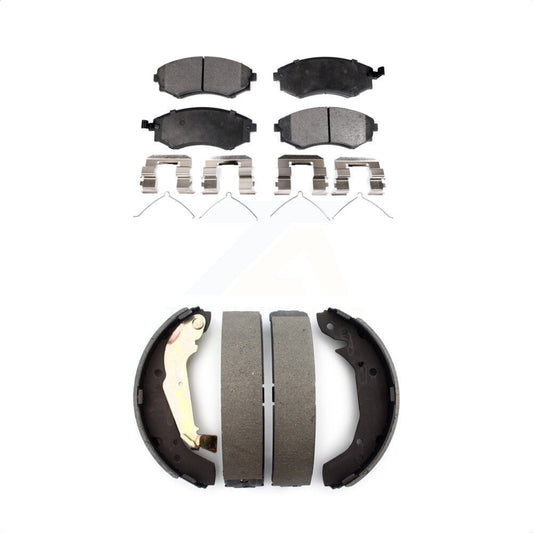 [Avant + Arrière] Kit de plaquette (semi-métallique) de frein pour Hyundai Sonata Kia Optima Magentis KFN-100121 par Transit Auto