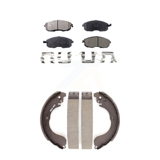 [Avant + Arrière] Kit de plaquette (semi-métallique) de frein pour Nissan Sentra Versa Cube KFN-100138 par Transit Auto