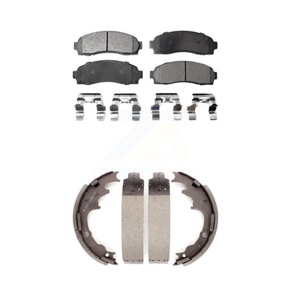 [Avant + Arrière] Kit de plaquette (semi-métallique) de frein pour Ford Ranger Mazda B2300 B3000 B4000 avec 9" Diameter KFN-100149
