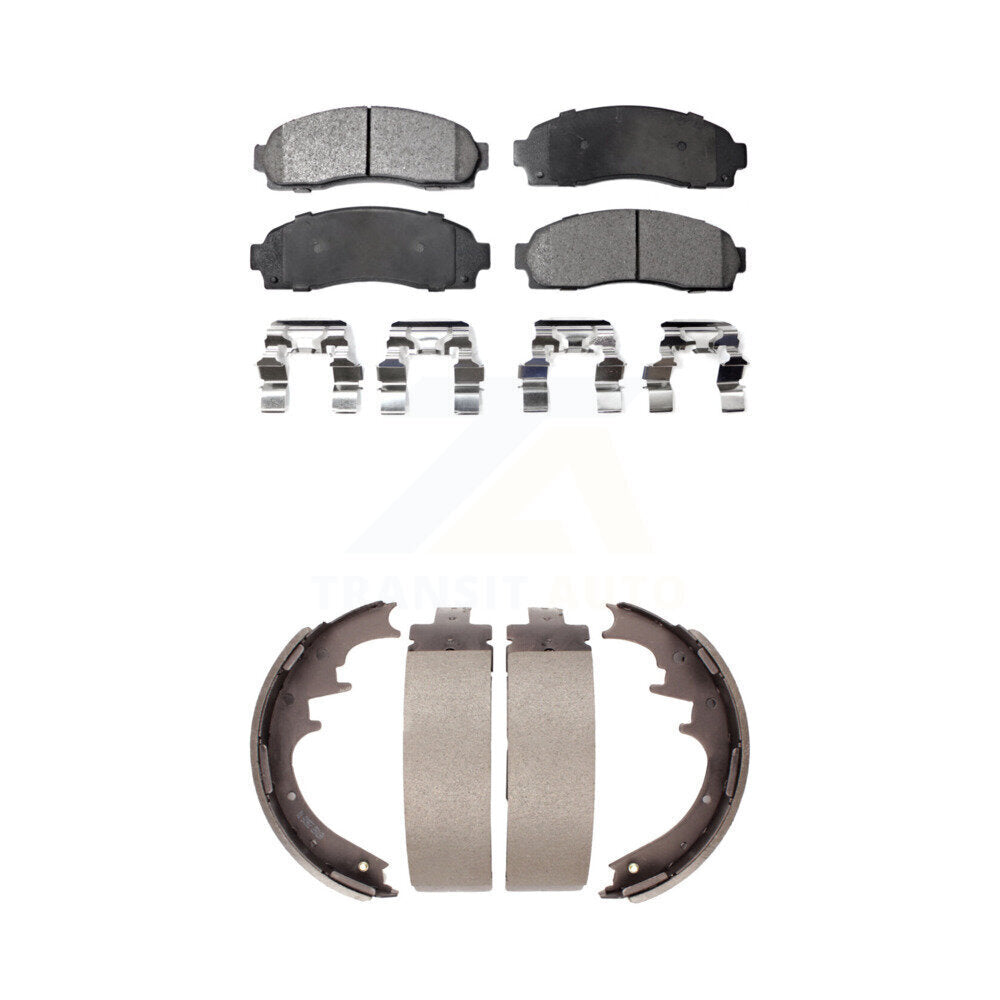 [Avant + Arrière] Kit de plaquette (semi-métallique) de frein pour Ford Ranger Mazda B2300 B3000 B4000 avec 10" Diameter KFN-100150