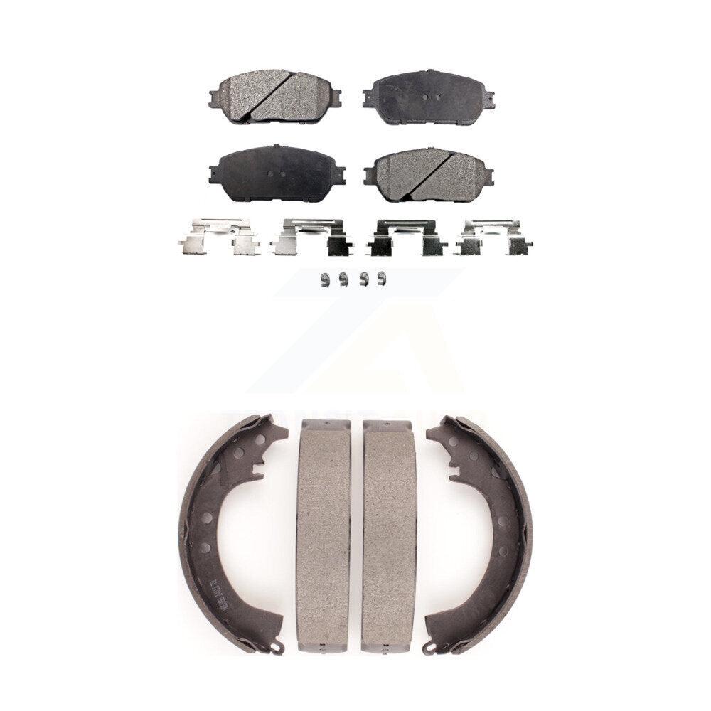 [Avant + Arrière] Kit de plaquette (semi-métallique) de frein pour 2005-2006 Toyota Camry SE XLE Vehicles Manufactured In Japan KFN-100179