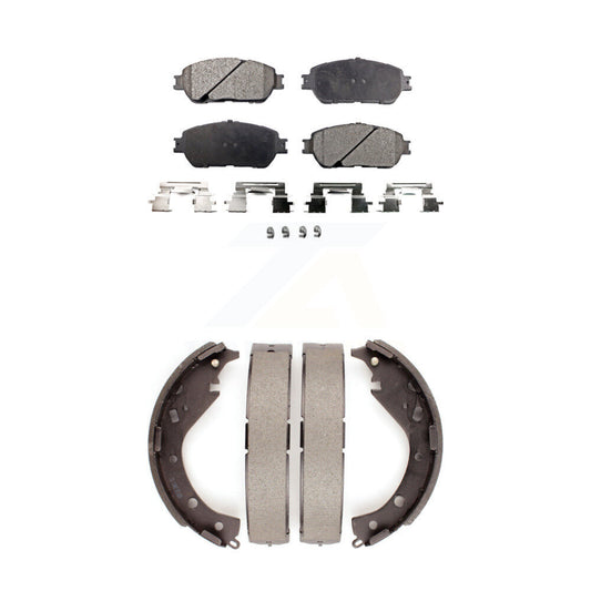[Avant + Arrière] Kit de plaquette (semi-métallique) de frein pour 2005-2006 Toyota Camry SE XLE Vehicles Manufactured In USA KFN-100182