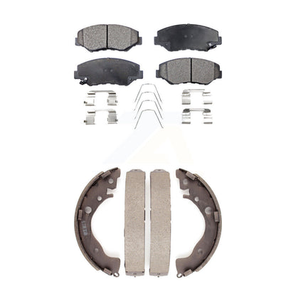 [Avant + Arrière] Kit de plaquette (semi-métallique) de frein pour Honda Civic KFN-100186