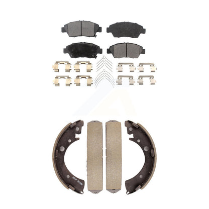 [Avant + Arrière] Kit de plaquette (semi-métallique) de frein pour Honda Civic Fit KFN-100196
