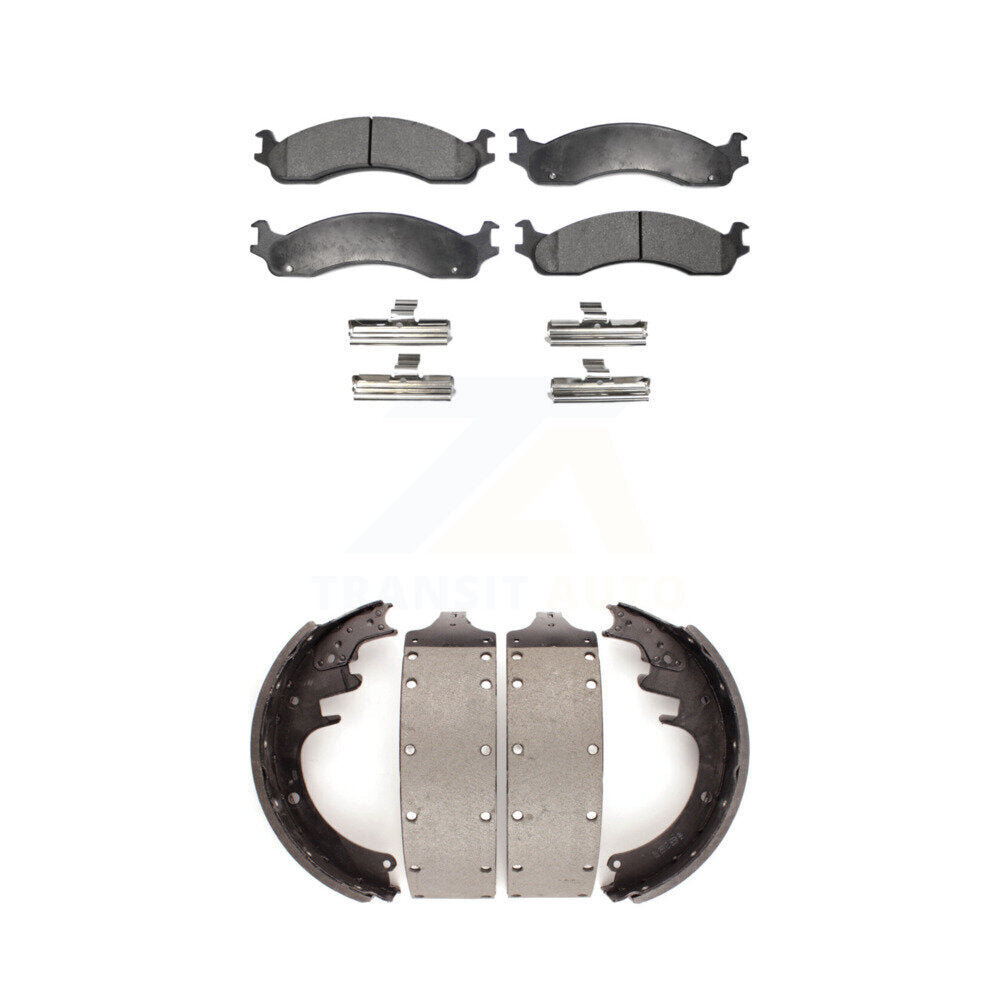 [Avant + Arrière] Kit de plaquette (semi-métallique) de frein pour 1999 Dodge Ram 3500 Van avec 13" x 3-1 2" taille KFN-100217