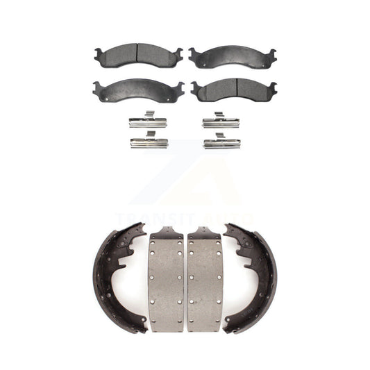 [Avant + Arrière] Kit de plaquette (semi-métallique) de frein pour 1999 Dodge Ram 3500 Van avec 13" x 3-1 2" taille KFN-100217