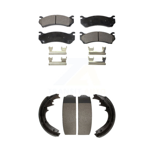 [Avant + Arrière] Kit de plaquette (semi-métallique) de frein pour 2000 GMC Yukon Disc rear brakes avec 11" Diameter KFN-100220