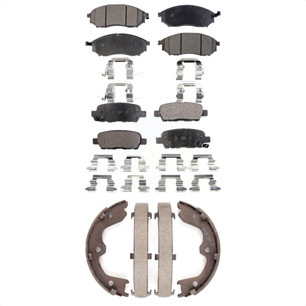 [Avant + Arrière] Kit de plaquette (semi-métallique) de frein pour INFINITI G37 G35 M35 Nissan 350Z EX35 G25 370Z FX35 M45 QX50 EX37 FX45 KFN-100501