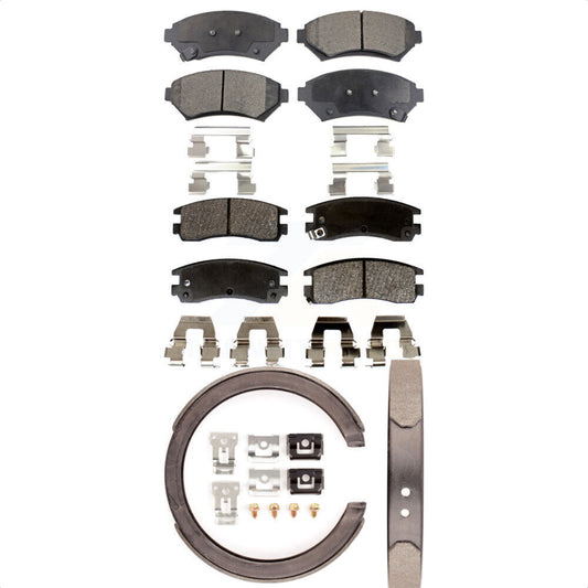 [Avant + Arrière] Kit de plaquette (semi-métallique) de frein pour 2002-2004 Pontiac Montana FWD avec Disc rear brakes KFN-100540 par Transit Auto