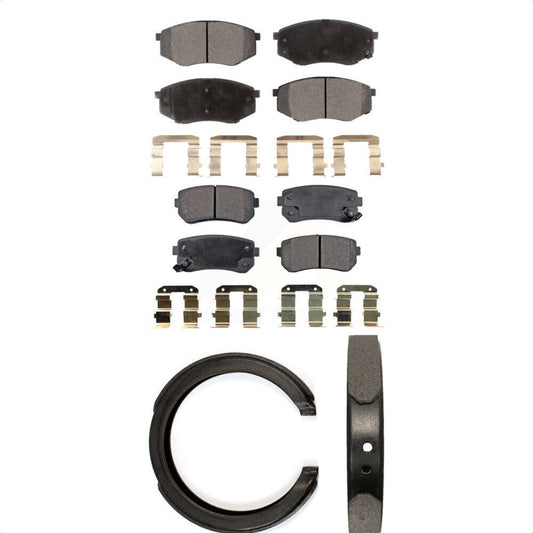 [Avant + Arrière] Kit de plaquette (semi-métallique) de frein pour 2011 Kia Sportage FWD KFN-100556