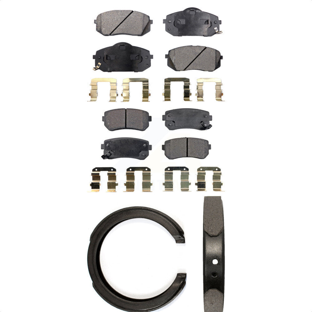 [Avant + Arrière] Kit de plaquette (semi-métallique) de frein pour 2012-2013 Kia Sportage FWD KFN-100557