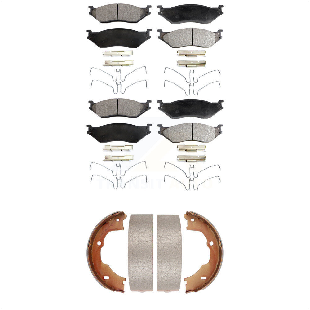 [Avant + Arrière] Kit de plaquette (semi-métallique) de frein pour Ford F-450 Super Duty F-550 F-59 Commercial Stripped Chassis LCF KFN-100567