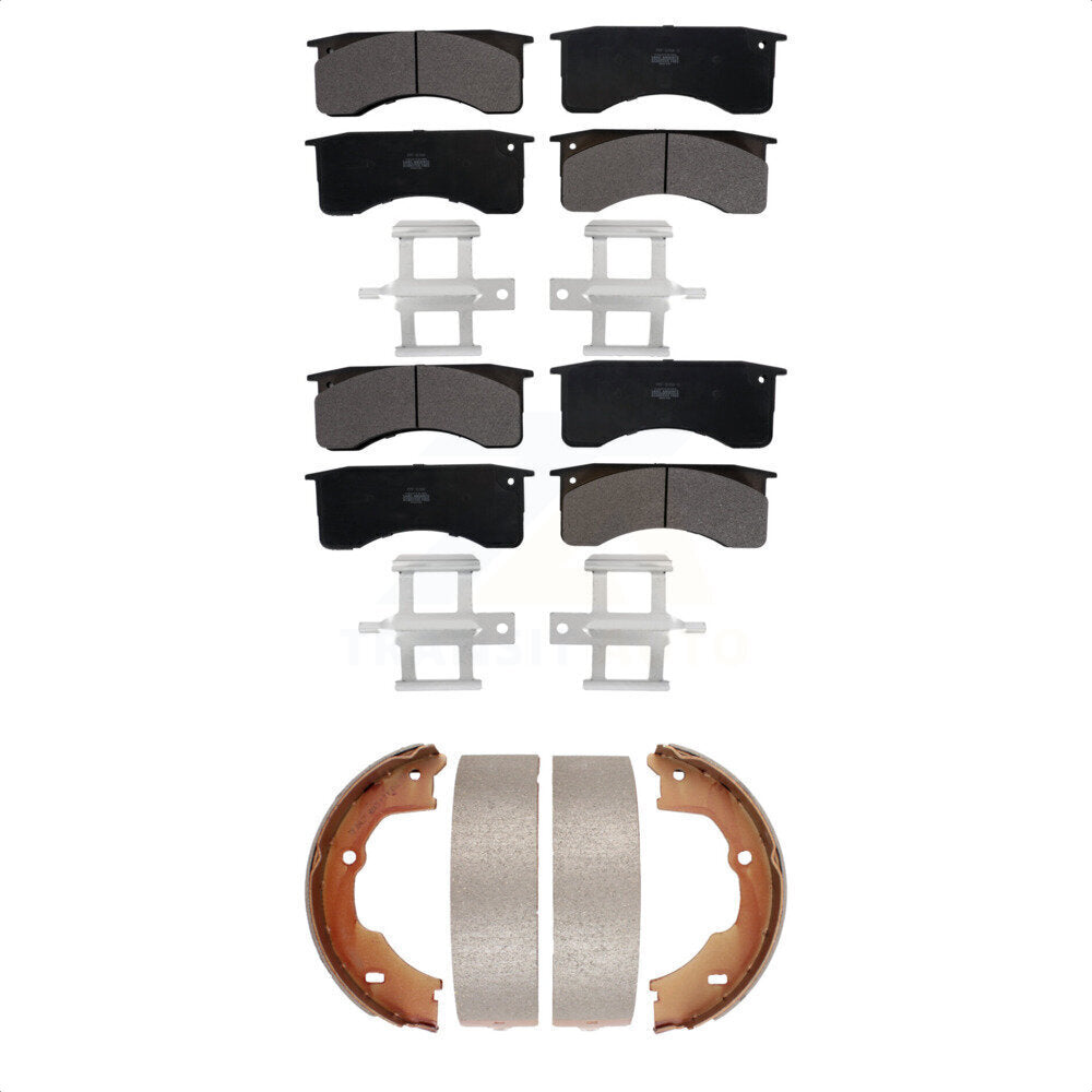 [Avant + Arrière] Kit de plaquette (semi-métallique) de frein pour GMC Chevrolet C5500 Kodiak Topkick avec 4 Piston Caliper KFN-100570
