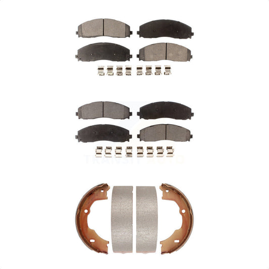 [Avant + Arrière] Kit de plaquette (semi-métallique) de frein pour Ford F-450 Super Duty avec 8 Lug Wheels KFN-100571