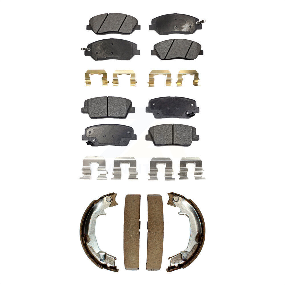 [Avant + Arrière] Kit de plaquette (semi-métallique) de frein pour Kia Sedona Hyundai Entourage KFN-100577