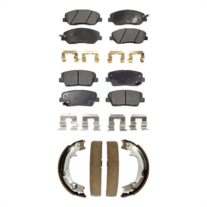 [Avant + Arrière] Kit de plaquette (semi-métallique) de frein pour Kia Sedona Hyundai Entourage KFN-100577