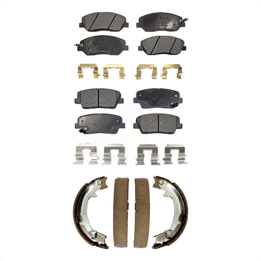 [Avant + Arrière] Kit de plaquette (semi-métallique) de frein pour Kia Sedona Hyundai Entourage KFN-100577
