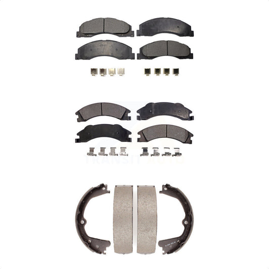 [Avant + Arrière] Kit de plaquette (semi-métallique) de frein pour Ford E-350 Super Duty E-250 E-150 E-450 KFN-100586
