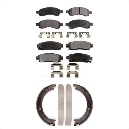 [Avant + Arrière] Kit de plaquette (semi-métallique) de frein pour Chevrolet Traverse GMC Acadia Buick Enclave Saturn Outlook Limited KFN-100588
