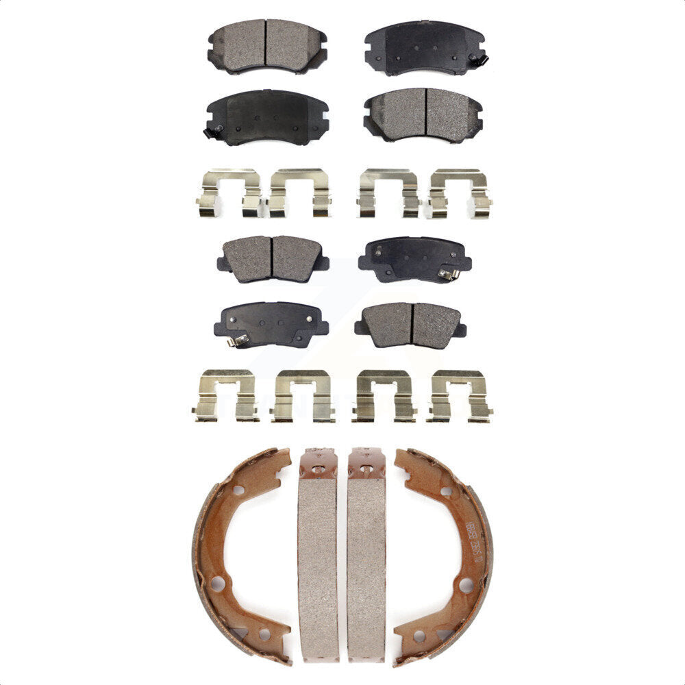 [Avant + Arrière] Kit de plaquette (semi-métallique) de frein pour Hyundai Sonata Elantra KFN-100593 par Transit Auto