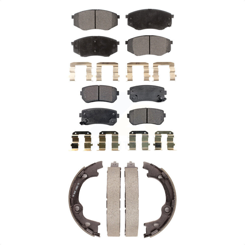 [Avant + Arrière] Kit de plaquette (semi-métallique) de frein pour 2010-2012 Hyundai Tucson FWD KFN-100595
