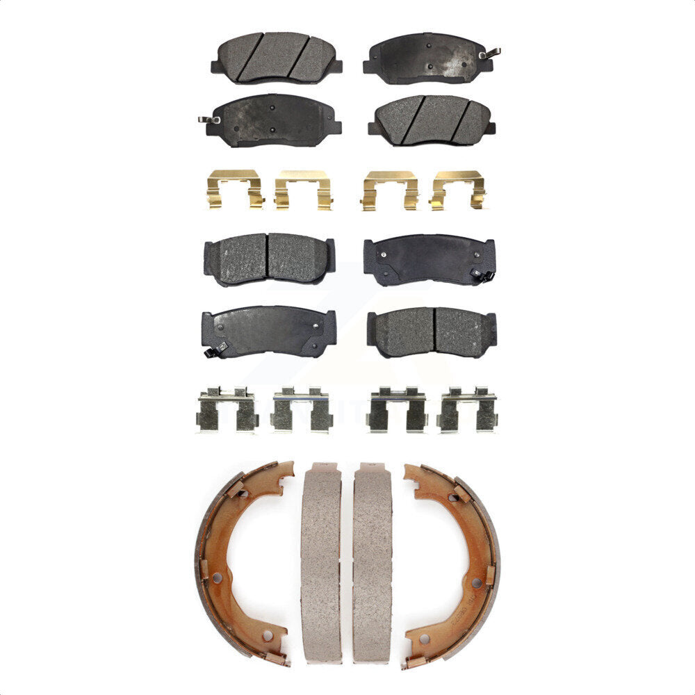 [Avant + Arrière] Kit de plaquette (semi-métallique) de frein pour 2007-2009 Hyundai Santa Fe KFN-100599