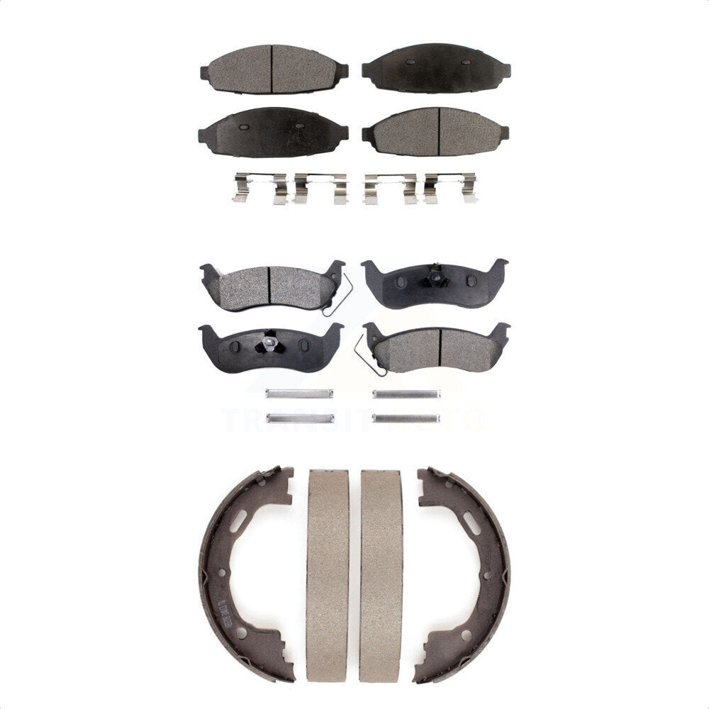 [Avant + Arrière] Kit de plaquette (semi-métallique) de frein pour Ford Crown Victoria Lincoln Town Car Mercury Grand Marquis KFN-100624