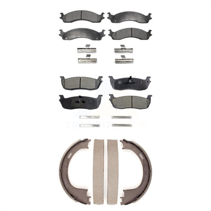 [Avant + Arrière] Kit de plaquette (semi-métallique) de frein pour 1997-1999 Ford F-250 avec 8 Lug Wheels KFN-100625