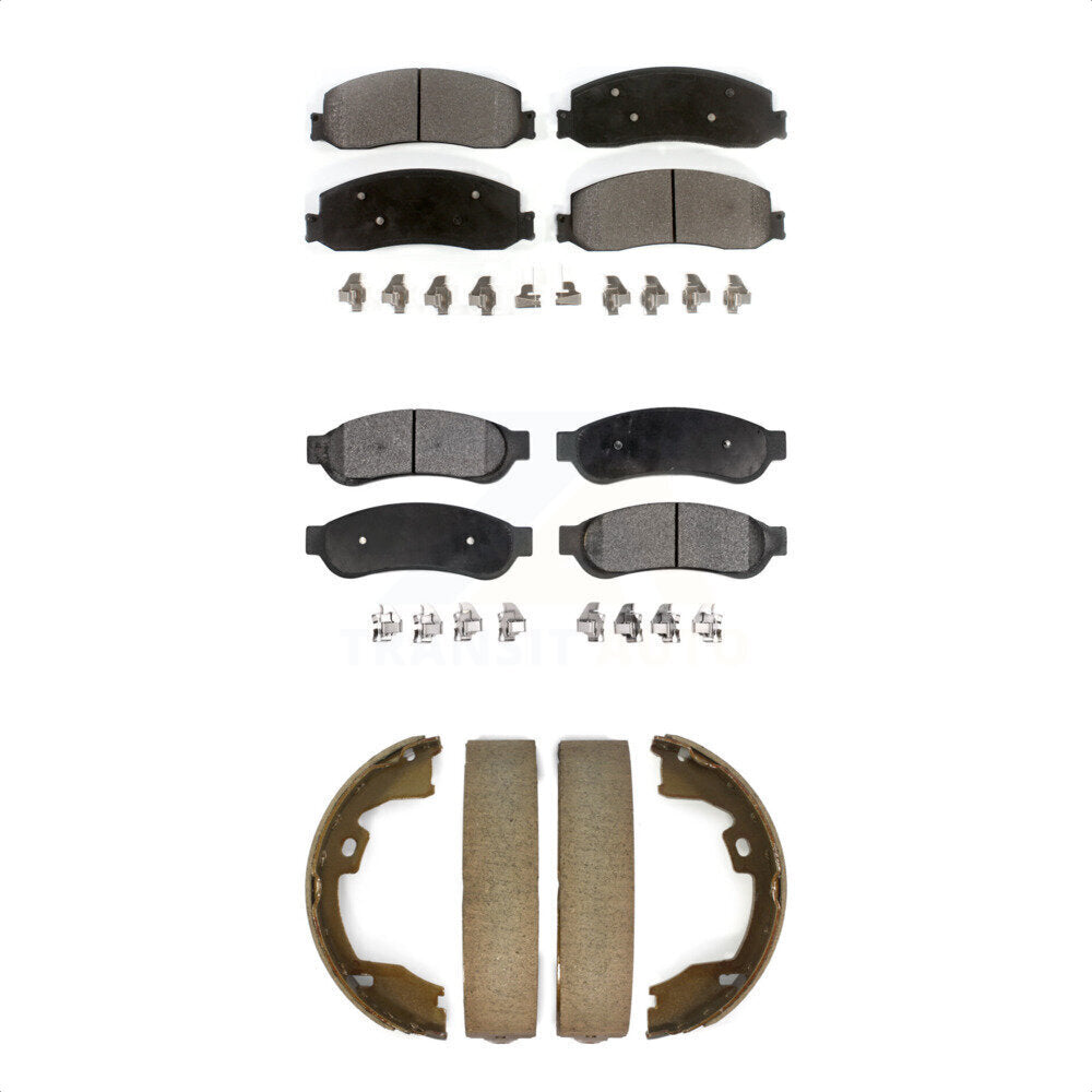 [Avant + Arrière] Kit de plaquette (semi-métallique) de frein pour 2012 Ford F-250 Super Duty F-350 avec Single Wheels KFN-100630