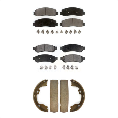 [Avant + Arrière] Kit de plaquette (semi-métallique) de frein pour 2012 Ford F-250 Super Duty F-350 avec Single Wheels KFN-100630