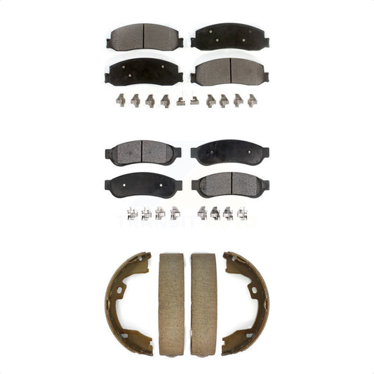 [Avant + Arrière] Kit de plaquette (semi-métallique) de frein pour 2012 Ford F-250 Super Duty F-350 avec Single Wheels KFN-100630