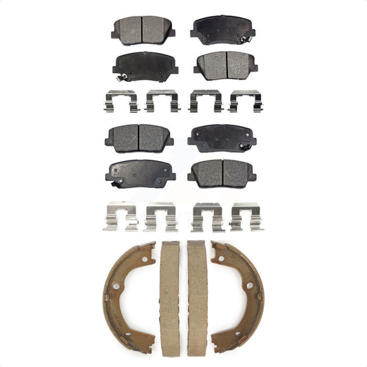 [Avant + Arrière] Kit de plaquette (semi-métallique) de frein pour Kia Sorento Hyundai Santa Fe KFN-100636 par Transit Auto