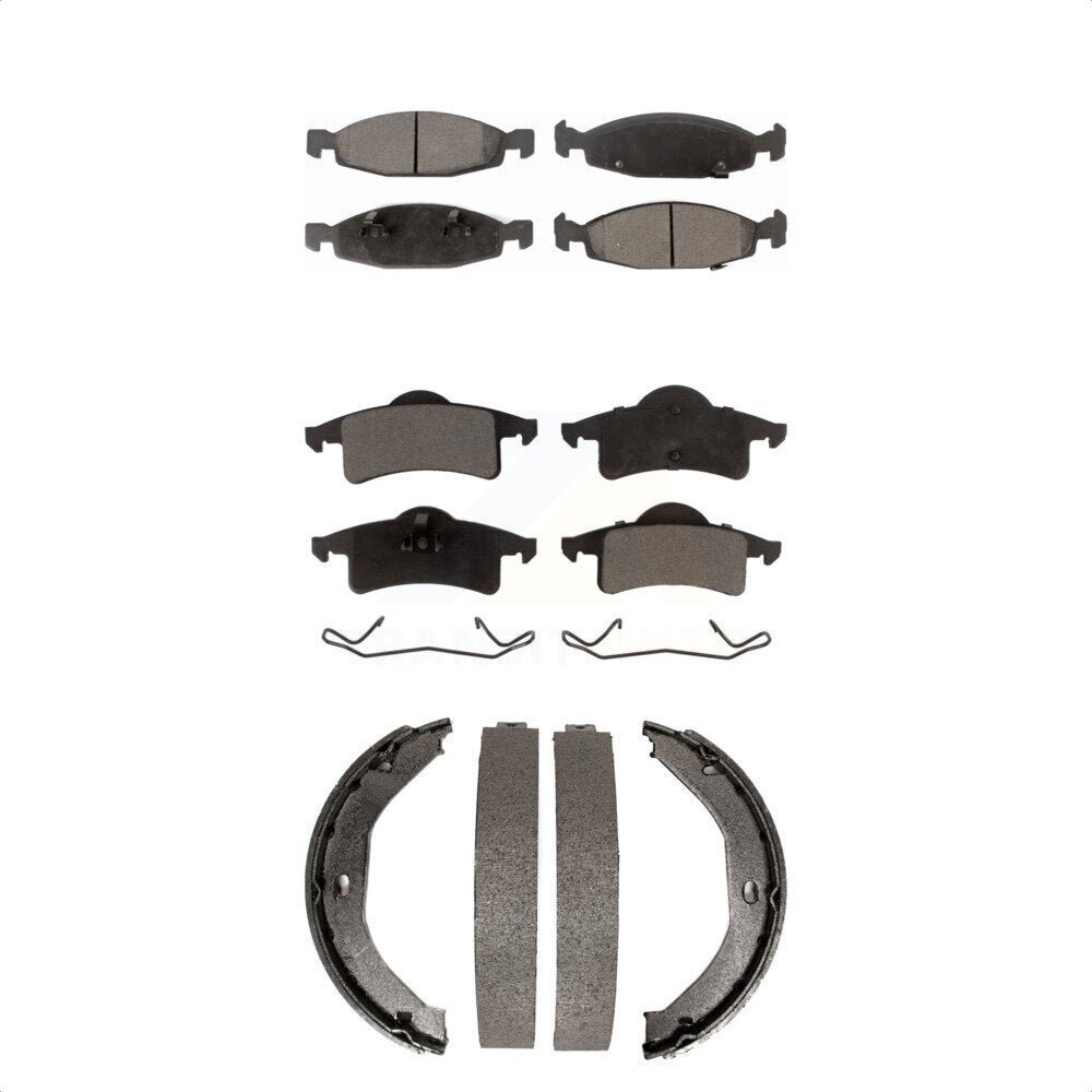 [Avant + Arrière] Kit de plaquette (semi-métallique) de frein pour 1999-2002 Jeep Grand Cherokee avec Teves & ATE Caliper KFN-100638