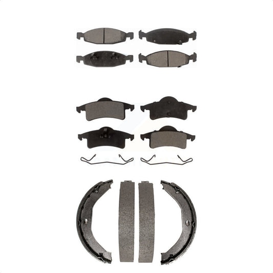 [Avant + Arrière] Kit de plaquette (semi-métallique) de frein pour 1999-2002 Jeep Grand Cherokee avec Teves & ATE Caliper KFN-100638