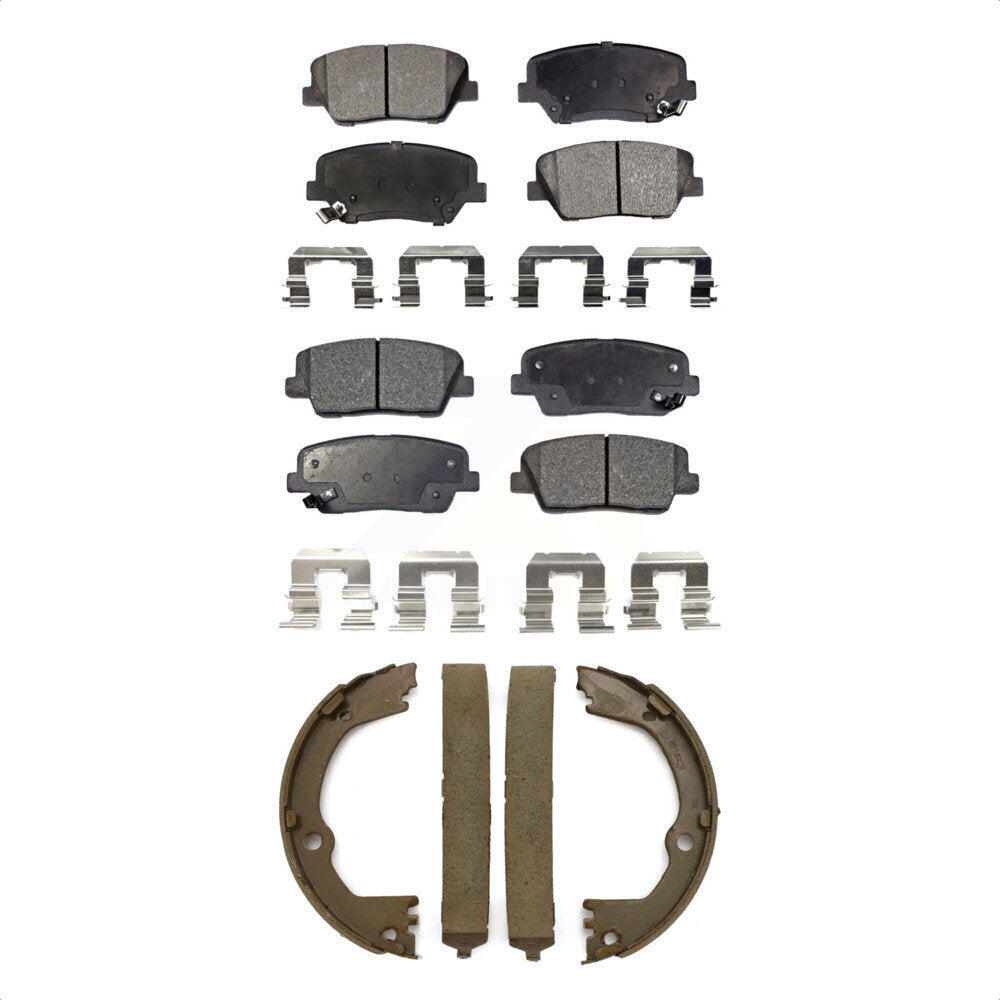 [Avant + Arrière] Kit de plaquette (semi-métallique) de frein pour Hyundai Santa Fe Sport Kia Sorento KFN-100639 par Transit Auto