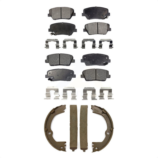 [Avant + Arrière] Kit de plaquette (semi-métallique) de frein pour Hyundai Santa Fe Sport Kia Sorento KFN-100639 par Transit Auto