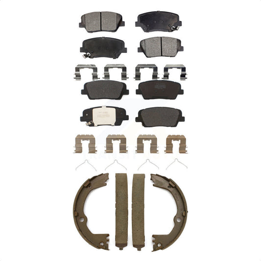 [Avant + Arrière] Kit de plaquette (semi-métallique) de frein pour 2014-2015 Kia Sorento avec Red Painted Calipers KFN-100641