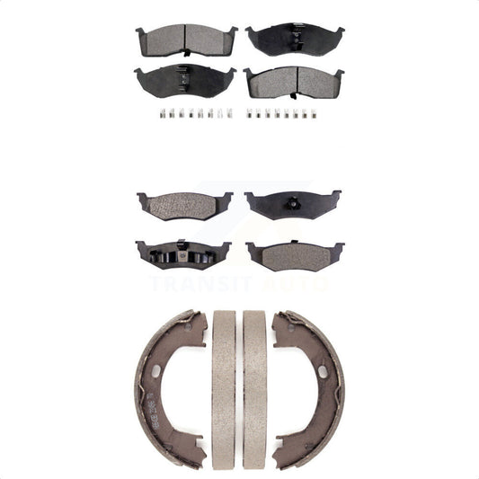 [Avant + Arrière] Kit de plaquette (semi-métallique) de frein pour Chrysler Dodge Intrepid 300M Concorde LHS Neon Plymouth Eagle Vision New Yorker KFN-100643