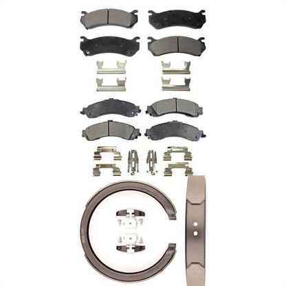 [Avant + Arrière] Kit de plaquette (semi-métallique) de frein pour Chevrolet Silverado 1500 GMC Tahoe Sierra Suburban Yukon Avalanche XL Cadillac Escalade ESV EXT KFN-100648