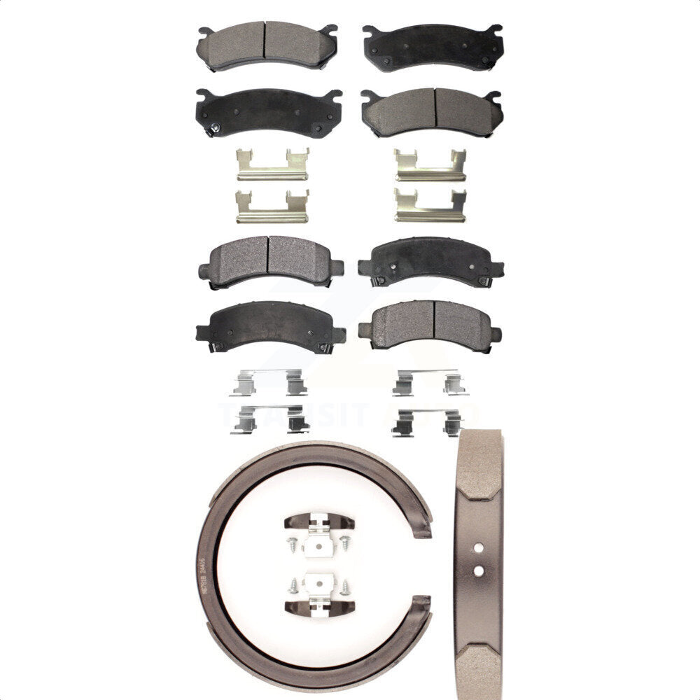 [Avant + Arrière] Kit de plaquette (semi-métallique) de frein pour Chevrolet Tahoe GMC Suburban 1500 Avalanche Yukon XL Cadillac Escalade Express Savana KFN-100649