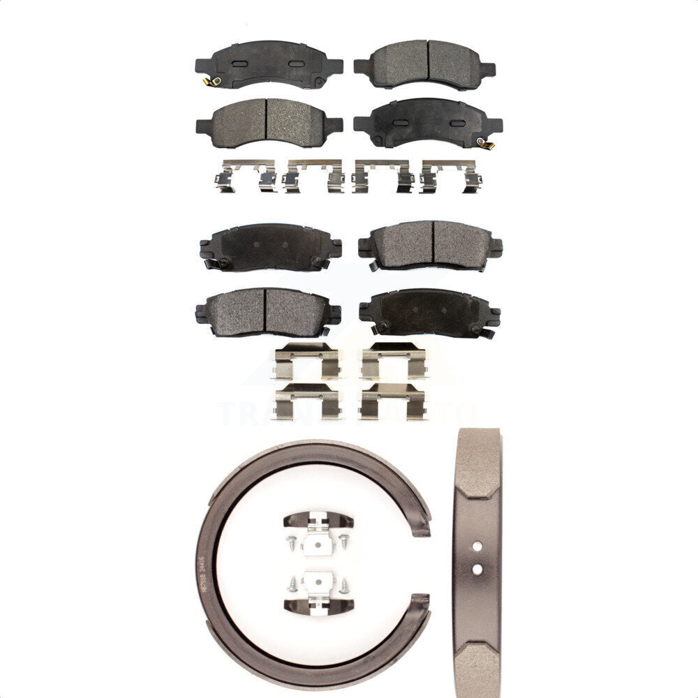 [Avant + Arrière] Kit de plaquette (semi-métallique) de frein pour Chevrolet Trailblazer GMC Envoy EXT XL Buick Rainier Saab 9-7x Isuzu Ascender KFN-100650