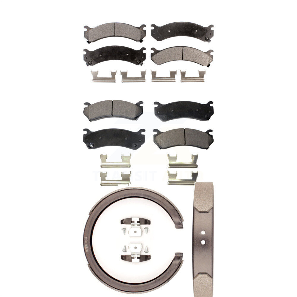 [Avant + Arrière] Kit de plaquette (semi-métallique) de frein pour Chevrolet Silverado 2500 HD GMC Sierra 1500 Suburban Yukon XL avec Four Wheel Steering KFN-100652