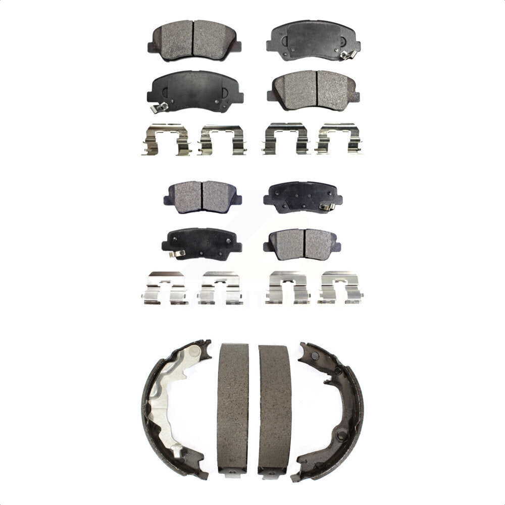 [Avant + Arrière] Kit de plaquette (semi-métallique) de frein pour 2014 Kia Forte Koup KFN-100698