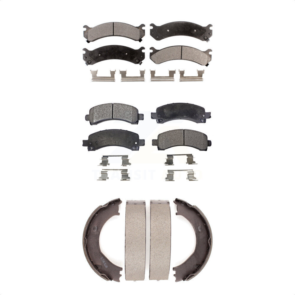 [Avant + Arrière] Kit de plaquette (semi-métallique) de frein pour Chevrolet Express 3500 2500 GMC Savana KFN-100703 par Transit Auto