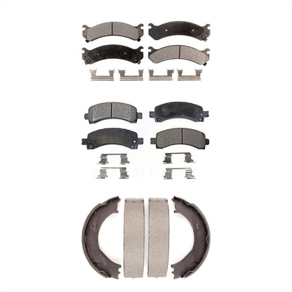 [Avant + Arrière] Kit de plaquette (semi-métallique) de frein pour Chevrolet Express 3500 2500 GMC Savana KFN-100703 par Transit Auto